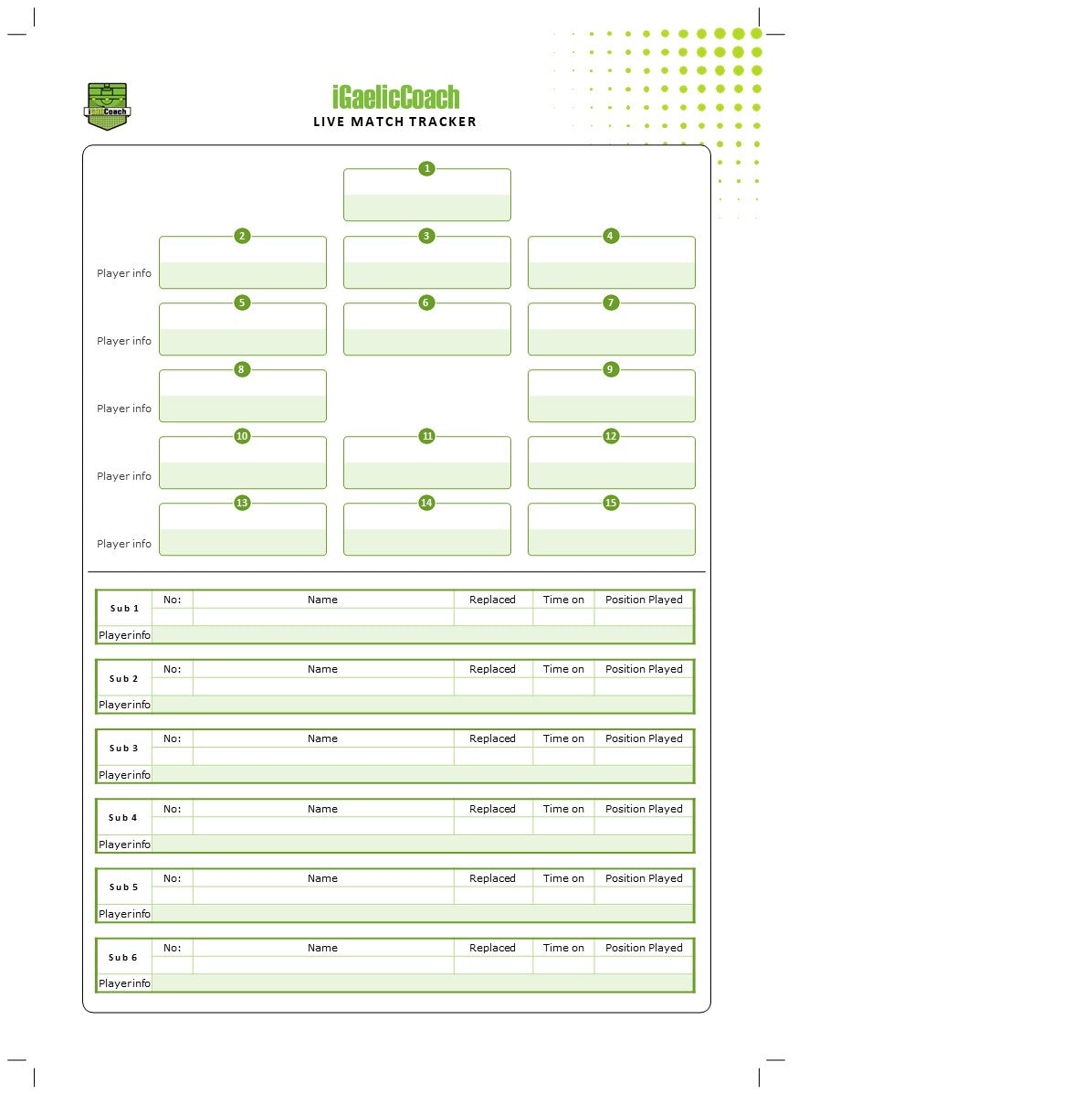 GAELIC GAMES COACHING PLAYBOOK